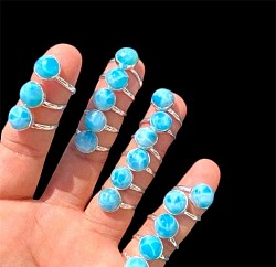 Anillo plata/larimar